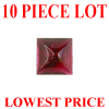 4 mm Sugarloaf (Square Cabochon) Rhodolite AAA Grade 10 pc Lot